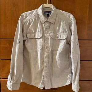 Patagonia Light Tan Striped Shirt